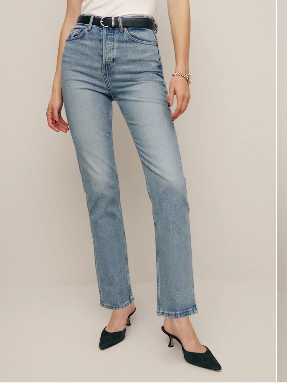 Reformation Cynthia Stretch High-Rise Jeans Fortuna